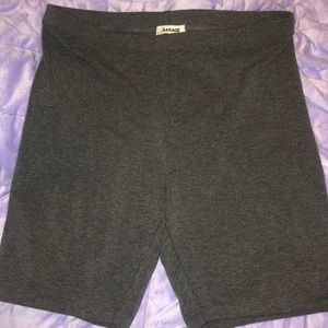 garage grey biker shorts